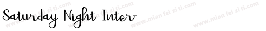 Saturday Night Inter字体转换